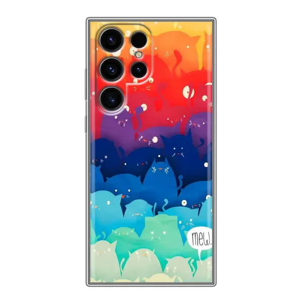 Чохол з принтом «Mew» для Samsung Galaxy S24 Ultra