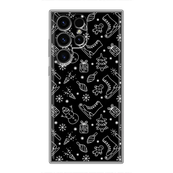 Чехол с принтом «Новогодний фон» для Samsung Galaxy S24 Ultra