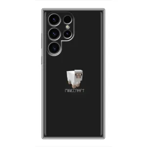 Чехол Майнкрафт на Samsung Galaxy S24 Ultra (AlphaPrint) Minecraft (Овечка Майнкрафт)