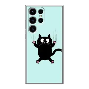 Чохол з принтом для Samsung Galaxy S24 Ultra (AlphaPrint) Модні коти (Падаючий кіт)