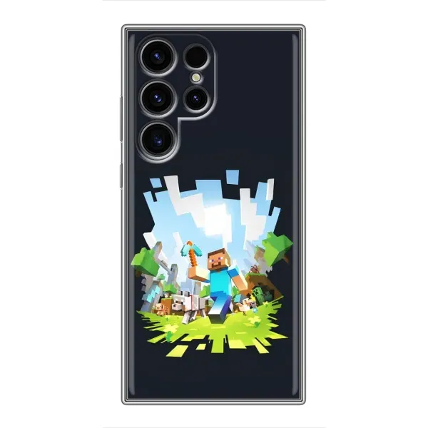 Чехол с принтом «персонажи Minecraft» для Samsung Galaxy S24 Ultra