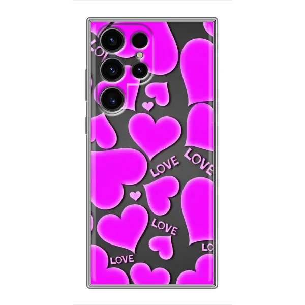 Чехол с принтом «Pink hearts» для Samsung Galaxy S24 Ultra Чехол с принтом «Pink hearts» для Samsung Galaxy S24 Ultra