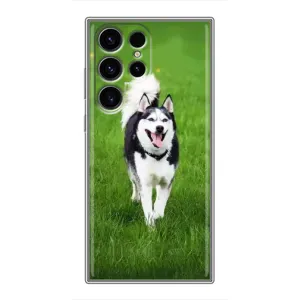Чохол з Хаскі Samsung Galaxy S24 Ultra - (AlphaPrint) (Радісний Хаскі)