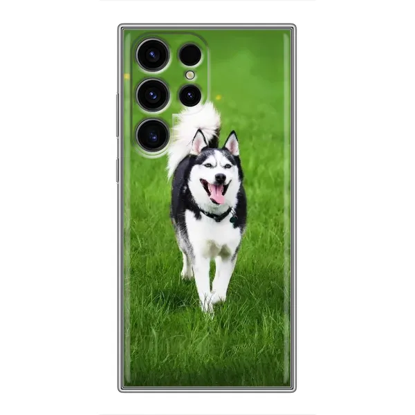 Чехол с принтом «Радостный Хаски» для Samsung Galaxy S24 Ultra