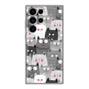 Чохли з Котиками для Samsung Galaxy S24 Ultra (VPrint) (Мальовані котики)