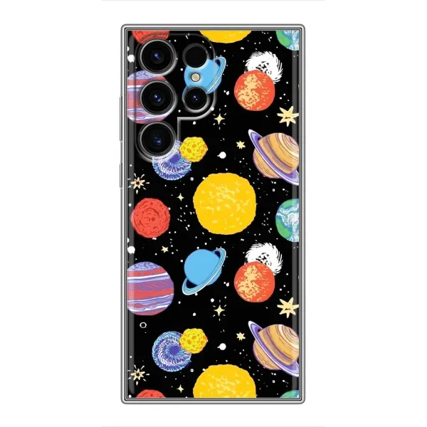 Чехол с принтом «Рисованные планеты» для Samsung Galaxy S24 Ultra Чехол с принтом «Рисованные планеты» для Samsung Galaxy S24 Ultra