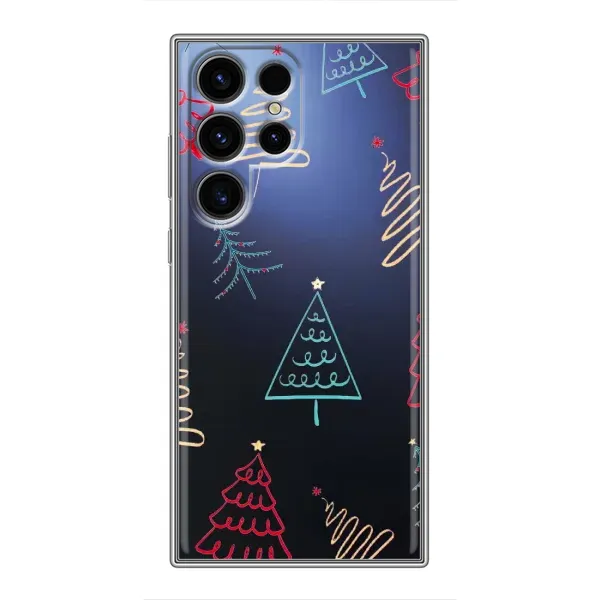 Чохол з принтом «Різдвяні ялинки» для Samsung Galaxy S24 Ultra