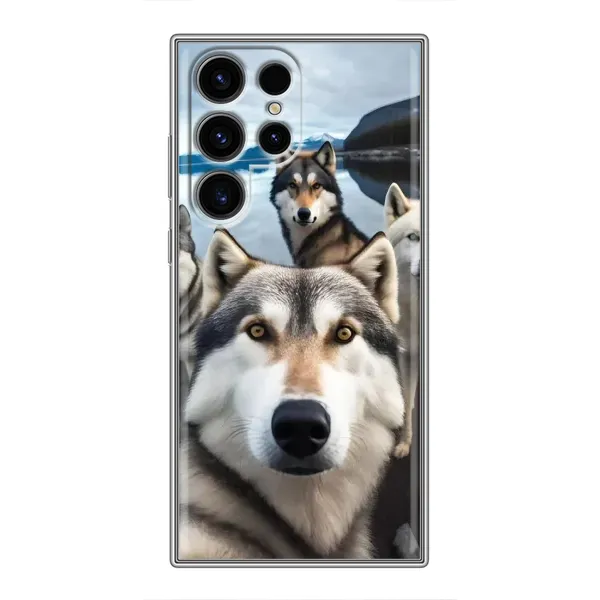 Чехол с принтом «Селфи ХАски» для Samsung Galaxy S24 Ultra