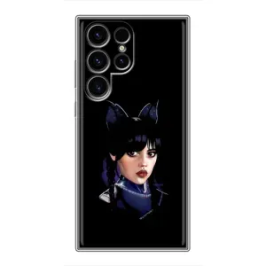 Чехлы Венсдей на Samsung Galaxy S24 Ultra Уэнсдей (AlphaPrint) (серьезная Уэнздей)