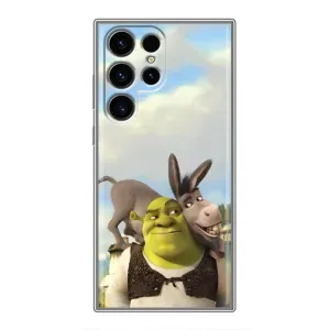 Чехол с мультфильмом Шрек на Samsung Galaxy S24 Ultra (Шрек и Осел)