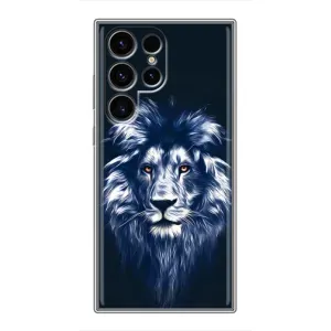Чохол з картинкою ЛЕВ для Samsung Galaxy S24 Ultra (VPrint) (Синій Лев)