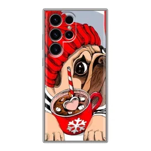 Чехлы с собаками для Samsung Galaxy S24 Ultra (VPrint) (Собачка в шапке)