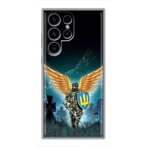 Чехлы с картинкой ЗСУ для Samsung Galaxy S24 Ultra (AlphaPrint) (Солдат ЗСУ)