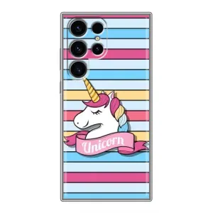 Чехол для Самсунг С24 Ультра - (Единорожки - Новинки) (AlphaPrint) (Unicorn)