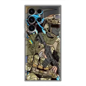 Чехлы с картинкой ЗСУ для Samsung Galaxy S24 Ultra (AlphaPrint) (Воїн ЗСУ)