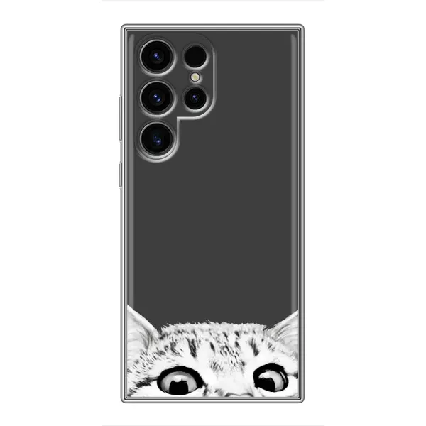 Чохол з принтом «Виглядає котик» для Samsung Galaxy S24 Ultra