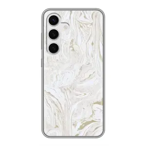 Мраморний чехол на Samsung Galaxy S24 (VPrint) (Білий мрамор)
