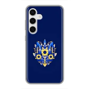 Чохли для Samsung Galaxy S24 Укр. Символіка (AlphaPrint) (Квітковий Герб)