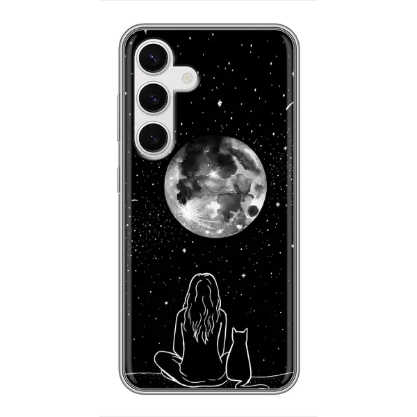 Чехол с принтом «Девушка с котом» для Samsung Galaxy S24 Чехол с принтом «Девушка с котом» для Samsung Galaxy S24