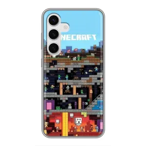 Чохол Майнкрафт на Samsung Galaxy S24 (AlphaPrint) Minecraft (фон Minecraft)