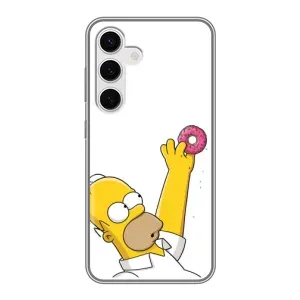 Чjхол з Сімпсонами для Samsung Galaxy S24 (VPrint) (Гомер з пончиком)