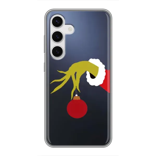 Чехол с принтом «Гринч с игрушкой» для Samsung Galaxy S24 Чехол с принтом «Гринч с игрушкой» для Samsung Galaxy S24