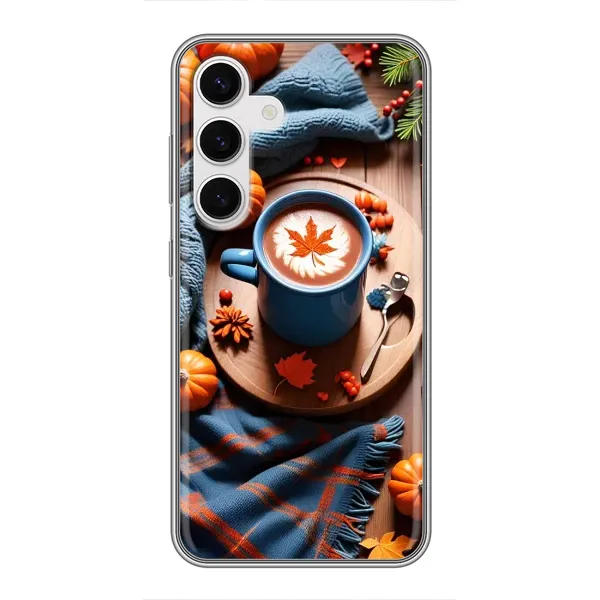 Чехол с принтом «Кофе и тыковки» для Samsung Galaxy S24 Чехол с принтом «Кофе и тыковки» для Samsung Galaxy S24