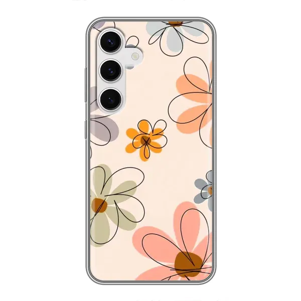 Чехол с принтом «Разноцветные цветы» для Samsung Galaxy S24