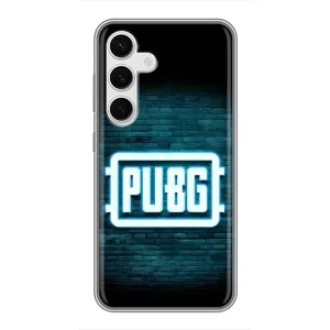 Чеjхол PUBG для Самсунг Галаксi S24 (AlphaPrint) (Лого PUBG)