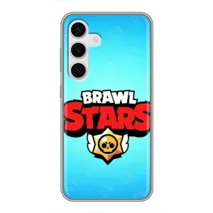 Чехлы Brawl Stars для Samsung Galaxy S24 (AlphaPrint) (Лого Бравл Старс)