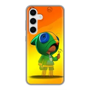 Чехол для Samsung Galaxy S24 Бравл Старс (VPrint) (Хлопчик Леон)