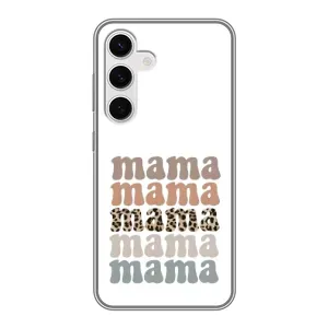 Чехлы для мамы на Samsung Galaxy S24 (Текстовый коллаж мама)