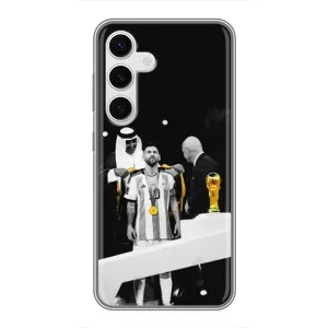 Чохли для Samsung Galaxy S24 (Leo чемпіон) (AlphaPrint) (Мессі коронований)