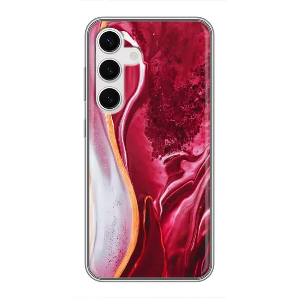 Чехол с принтом «Мрамор красный» для Samsung Galaxy S24