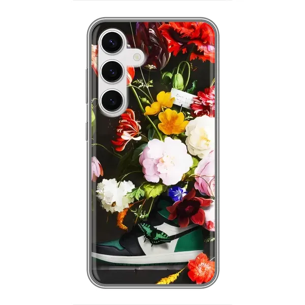 Чехол с принтом «Nike цветы» для Samsung Galaxy S24