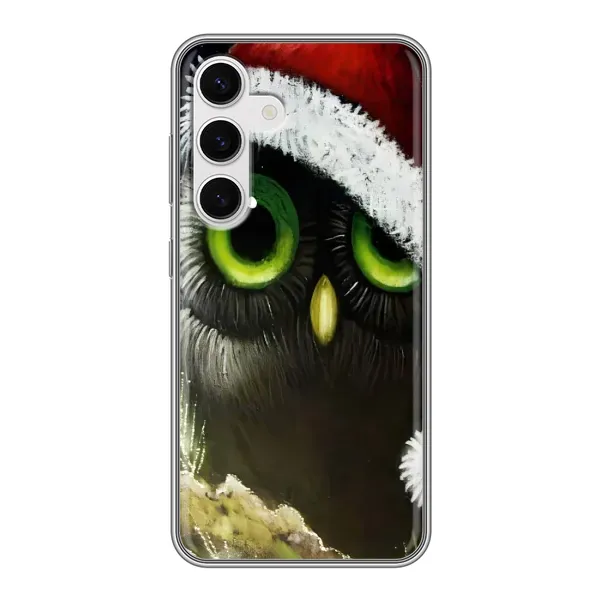 Чехол с принтом «Новогодняя Сова» для Samsung Galaxy S24 Чехол с принтом «Новогодняя Сова» для Samsung Galaxy S24