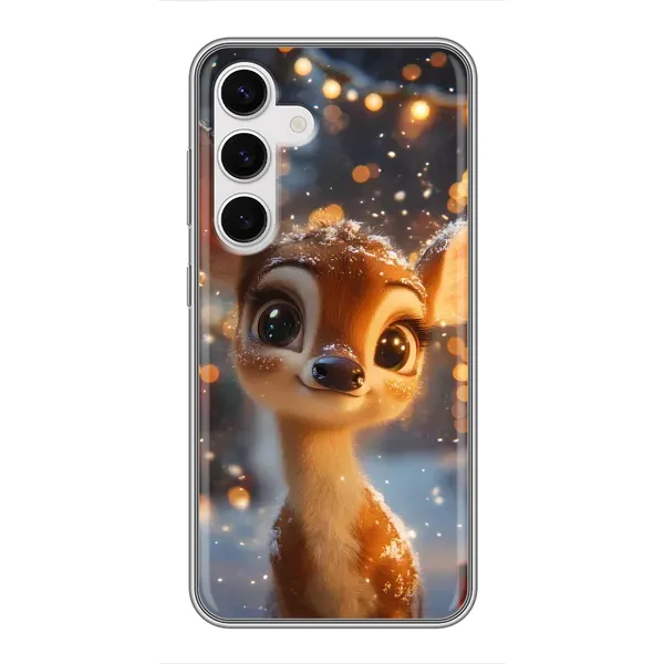 Чохол з принтом «Оленятко серед гірлянд» для Samsung Galaxy S24