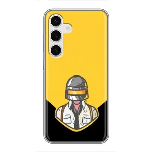 Чеjхол PUBG для Самсунг Галаксi S24 (AlphaPrint) (Пабг в шоломі)