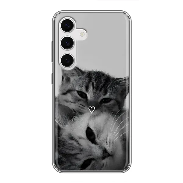 Чехол с принтом «Пара котов» для Samsung Galaxy S24 Чехол с принтом «Пара котов» для Samsung Galaxy S24