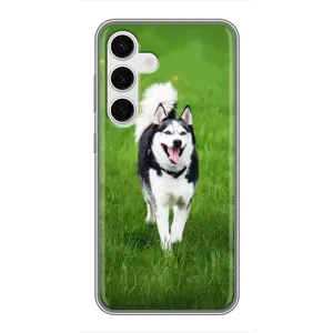 Чохол з Хаскі Samsung Galaxy S24 - (AlphaPrint) (Радісний Хаскі)