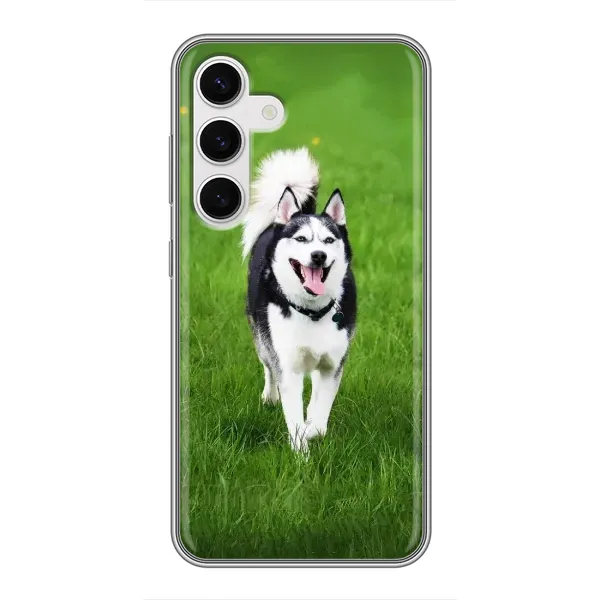 Чехол с принтом «Радостный Хаски» для Samsung Galaxy S24