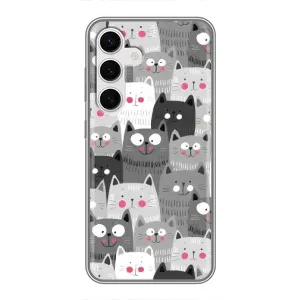 Чохли з Котиками для Samsung Galaxy S24 (VPrint) (Мальовані котики)