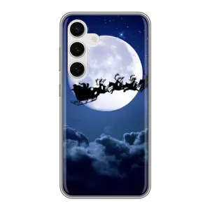 Новорічні Чохли для Самсунг Галаксi S24 (VPrint) (Санта - місяць)
