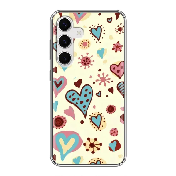 Чехол с принтом «Сердечки» для Samsung Galaxy S24