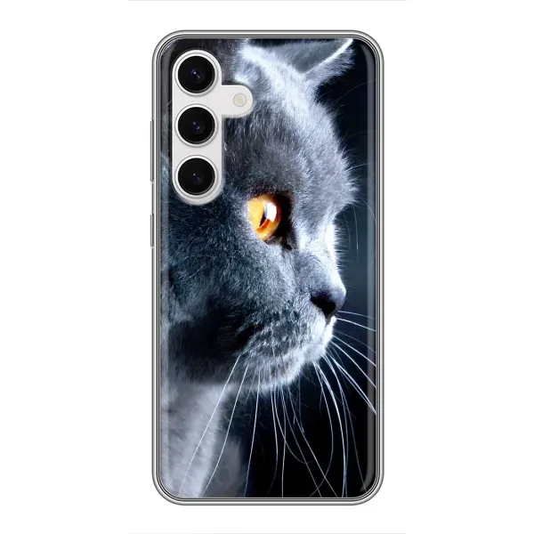 Чехол с принтом «Серый Кот» для Samsung Galaxy S24 Чехол с принтом «Серый Кот» для Samsung Galaxy S24