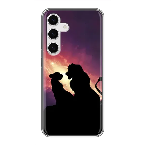 Чехол с принтом «Силуэт Симба и Налу» для Samsung Galaxy S24 Чехол с принтом «Силуэт Симба и Налу» для Samsung Galaxy S24