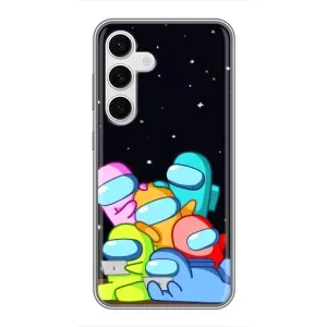 Чохли Амонг Ас для Samsung Galaxy S24 (AlphaPrint) (Скіни в космосі)