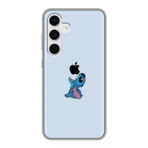 Чохол з принтом Стіч на Samsung Galaxy S24 (Stitch apple)