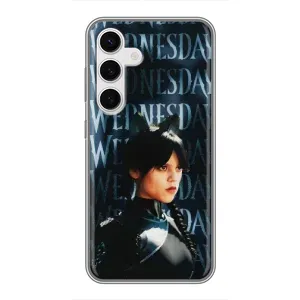 Чохли Венсдей на Samsung Galaxy S24 Уенсдей (AlphaPrint) (Венздей кішка)