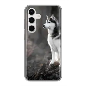 Чохол з Хаскі Samsung Galaxy S24 - (AlphaPrint) (Вірний собака)